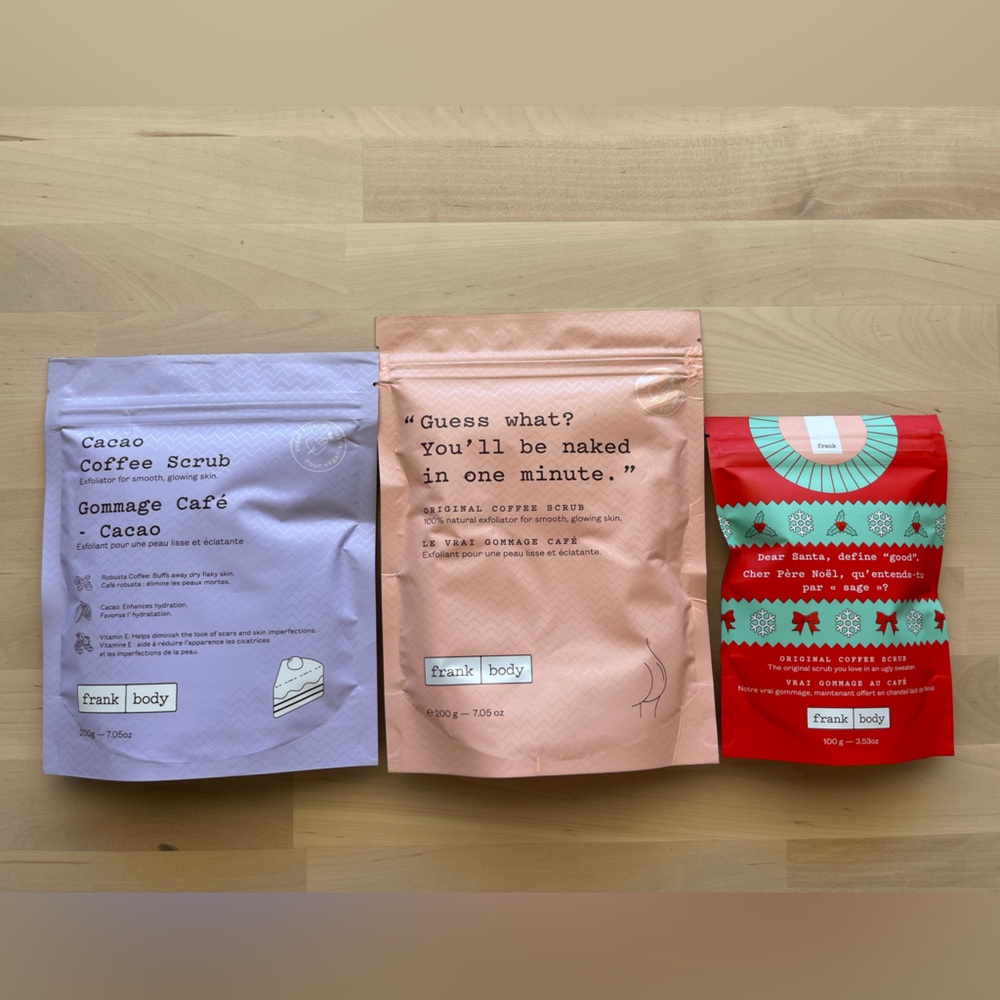 NEW Frank Body Scrub Bundle with Original and Cacao Scrubs